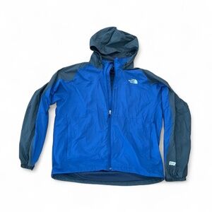 The North Face Mens Blue/Gry Hooded Windbreaker Hydrenalite Breathable Sz XL